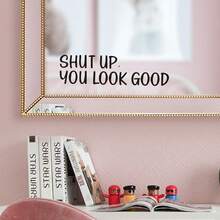1pc Mirror Decals, Wall Decals For Bedroom, Living Room, Self Adhesive Home Decor Stickers - A - View 1