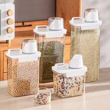 Moisture-Proof Airtight Grain & Rice Storage Bin, Pet Food Storage Container With Easy Pour & Easy Fill Opening, Transparent Dog & Cat Food Storage Box, Pest-Proof Sealed Dispenser, Keeps Pet Kibble Fresh, Pet Supplies - Large - View 8