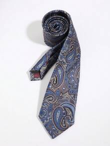 1PC Fashion Versatile Men's Exquisite Paisley Pattern Tie Suitable For Daily Wear, Shopping, Dating, Business, Banquet And Party - Multicolor - View 7