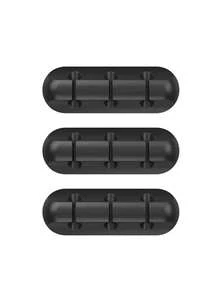 3 عبوات مشابك حامل الكابلات، مشابك منظم الكابلات من السيليكون لسطح المكتب وكابل شحن USB والطاولة الجانبية للسرير والطاقة. - متعدد الألوان - مشاهدة 15