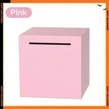 1pc Stainless Steel Money Bank, New Design Only-In No-Out Large Capacity Savings Box, Metal Premium Feel Money Box - Birthday Gift - Holiday Gift - Pink - View 6
