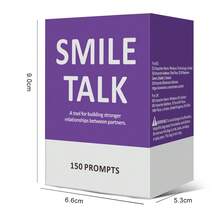 SMILE TALK Card Couples Tabletop Game|150 Conversation‑Starter Cards For Date Night, Deepen Bond & Strengthen Your Relationship | Conversation Game For Valentine's Day, Christmas & Anniversary, Perfect For Couples And Spouses - Violet Purple - View 2