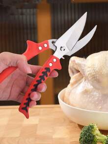 Kitchen Fish Bone Scissors, Heavy Duty Chicken Bone Shears, Stainless Steel Detachable Scissors, Household Food Cutter, Bottle Cap Opener - Multicolor - View 4