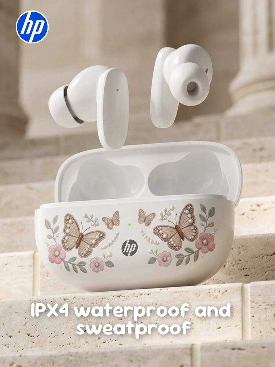 HP H10I Wireless Sports Earbuds | 30-Hour Long Battery Life, Clear Voice Calls, TWS Stereo, Compatible With IPhone And Android, Comfortable For All Ages, Suitable For Running, Sports, Listening To Music, Great Gift Choice, Printed Design.