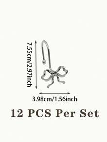 12pcs/2pcs Decorative Butterfly Curtain Rings, Elegant Zinc Alloy Smooth Curtain Rings, Aesthetic Home Curtain Decor, Fashion Curtain Accessories, Suitable For Bathroom, Living Room, Holiday Party Modern Home Decor - Multicolor - View 10