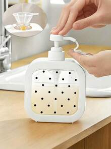 Polka Dot Pattern Transparent Press-Type Bottle, Refillable Shampoo, Body Wash, Hand Soap, Minimalist Bathroom Decor, Perfume Refillable Bottle, Travel Bottles - View 10