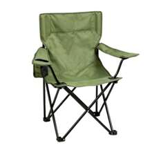 Silla Plegable para Exterior con Brazos, Silla de Camping Portátil con Portavasos, Silla de Campamento Plegable con Reposabrazos y Bolsillo Lateral, Silla Portátil para Jardín,,Marco Metálico Resistente para Playa, Picnic y Senderismo,5Color opcional - Verde Oliva - Ver 9