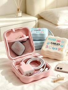 Colorful Cable-Print Digital Storage Pouch–Multi-Functional Organizer.Suitable For Chargers, Power Banks, Digital Cameras, Cables And Cosmetics; Lightweight And Compact, Suitable For Travel, Dormitory, Home And Office Scenarios; Suitable For Students, Travelers And Teachers; An Ideal Gift For Birthdays, Holidays, Back To School And Teacher's Day. - Multicolor - View 8