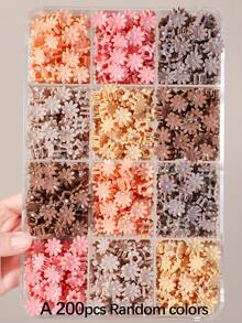100/200pcs Jepit Rambut Mini Kecil Motif Bunga Daisy Warna Cokelat untuk Anak Perempuan, Aksesori Rambut Sederhana dan Serbaguna, Jepit Rambut Poni, Cocok untuk Pakaian Liburan dan Penggunaan Sehari-hari - MultiWarna - View 10