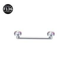 1 buah Kuku Implan Kulit Sudut Siku Dua Ujung G23 Titanium Tertanam dengan Lapisan Berlian Ceko, Perhiasan Tusuk Paduan Titanium - Penanaman kuku (1 set) - View 45