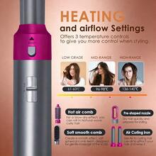 5-In-1 Constant Temperature Negative Ion Hair Straightener Comb, Anti-Frizz Hair Styling Brush, Long-Lasting Smooth Shaping, Portable Multi-Functional Hair Care Tool For Commute, Date, Party & Daily Styling - US A Type Plug(110-127V) - View 5