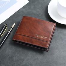 CarrKen 1pc Men's New Multi-Slot Multifunctional European & American Style Short Wallet, Exquisite Versatile Design For Men And Teenagers - Multicolor - View 6