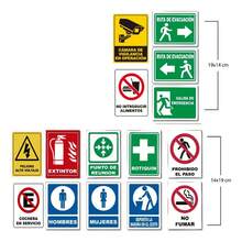15-Piece Civil Protection Signage Kit, Preventive, With Adhesive Backing, Easy To Install Civil Protection Signage Kit - A - View 5