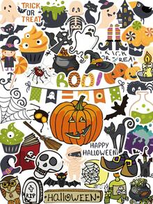 50pcs Cute Halloween Stickers, Self-Adhesive Decals, Suitable For Water Cups, Laptops, Scrapbooking, Refrigerator, Phone Cases, Guitars, Theme Party Supplies - B - View 8
