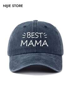 復古水洗棒球帽－印有「Best Mom」字樣 | 可調節休閒帽，適合家庭與街頭風格 - D - 查看 19