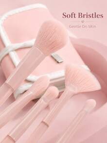 10pcs Mini Makeup Brush Set Portable Cute Full Cosmetic Brush Kit Powder Blush Foundation Eyeshadow Concealer Highlight Lip Brush Soft Bristle Beauty Tools - Multicolor - View 5