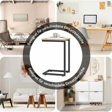 Beistelltisch 40x30x60 für Wohnzimmer, Natur & Schwarz - Natürlich - Übersicht 7