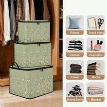 1pc Large Capacity Star-Shaped Lid Storage Box, Foldable Organizer Bin, Suitable For Blankets And Quilts, Equipped With Durable Zipper, Perfect Holiday Home Gift, Can Be Used For Under-Bed Storage. Storage Box With Lid, Storage Bin With Lid, Extra Large Quilt Organizer, Storage Box With Lid, Storage Box, Storage Box With Lid, Storage Cabinet, Medicine Storage Box, Box-Style Storage, Storage Bin, Cabinet - Multicolor - View 12