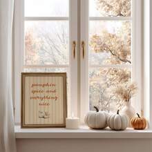 1pc Frameless Pumpkin Spice Autumn Cozy Rustic Kitchen Living Room Wall Art Canvas Poster For Dorm Back To School Gift - Frameless - View 4