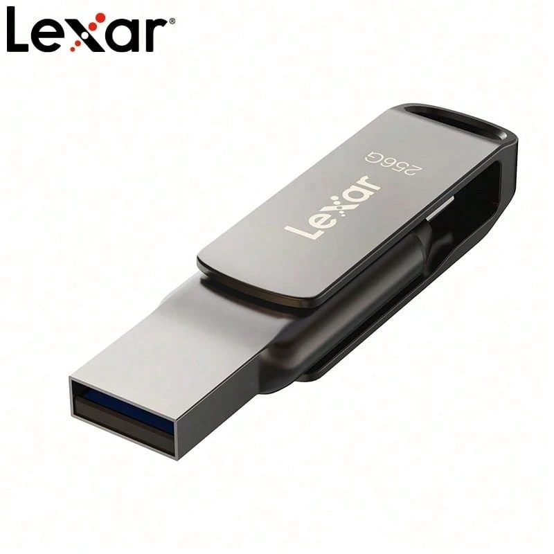 Lexar D400 USB 3.2 Dual-Interface Flash Drive 32GB 64GB 128GB USB-C And USB-A OTG Metal Memory Stick Up To 130MB/S For Android Phone Tablet PC Laptop - View 1