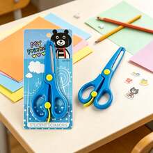 Tijeras Escolares Oso Azul 18cm - Azul - Ver 3