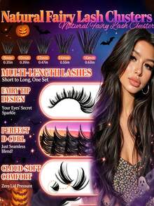 Thick, Soft, 544 Clusters Of Extra-Large Mixed-Size False Eyelashes, D-Curl, Thick, And Curled, Perfect For DIY Handmade Extensions, Everyday Makeup, And Comic Book Style. Multiple Styles Available. - D - View 3