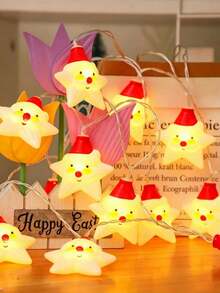 1pc Star Santa Claus LED String Lights, Christmas LED String Lights, Santa Claus Snowman Lights, Suitable For Creating Holiday Atmosphere, Applicable For Christmas Tree, Indoor Decoration, Room Arrangement, Holiday Ornaments, Home Decor, Holiday Lighting - Star Blow Molded Elderly - View 11