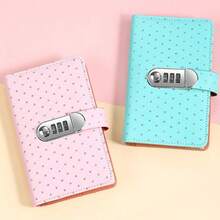 Best-Selling Leather Large Capacity Cash Storage Binder With Combination Lock & Portable Banknote Album/Cash & Coin Protection Storage Binder & Budget Planning Wallet & Suitable For Teens And Adults, Small Diamond Style, Birthday/New Year/Christmas Gift - Multicolor - View 11