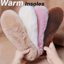 Unisex Winter Imitation Wool Shoe Inserts - Thick Fluffy Warm Insole, Cold-Resistant Breathable Sweat-Absorbent Comfort Soft Sole Pads, Casual Fluff Material, Professionally Cleanable - Non-Braided - Multicolor - View 1