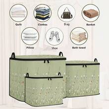 1pc Large Capacity Star-Shaped Lid Storage Box, Foldable Organizer Bin, Suitable For Blankets And Quilts, Equipped With Durable Zipper, Perfect Holiday Home Gift, Can Be Used For Under-Bed Storage. Storage Box With Lid, Storage Bin With Lid, Extra Large Quilt Organizer, Storage Box With Lid, Storage Box, Storage Box With Lid, Storage Cabinet, Medicine Storage Box, Box-Style Storage, Storage Bin, Cabinet - Multicolor - View 6
