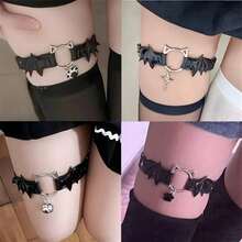 1 buah Garter Kaki Subkultur Punk Dark Demon Wing Skull Heart, Karet Elastis yang Dapat Diatur, Gaya Y2K Seksi - MultiWarna - View 7