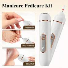 Electric Nail & Toe File 2-In-1 Hand & Foot Care Tool, With Replaceable Grinding Heads, Portable Callus Remover, Suitable For Fingernails And Toenails Manicure - A - View 4