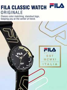 FILA FLS38-344 Fashion Sports Quartz Watch, 9mm Slim Fit, Comfortable Silicone Strap, 3-Color Waterproof - Round Face Watch - View 5