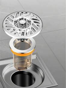 Bathroom Floor Drain Core Anti-Odor Anti-Overflow Pipe Toilet Anti-Insect Cover Filter Inner Core Universal - Silver - View 7