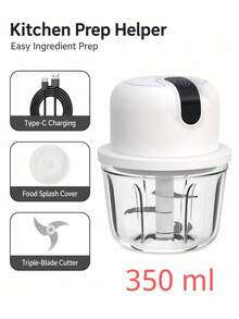 1 Set Electric Mini Food Chopper, Mini Food Processor, Suitable For Onion, Chili, Herbs, Nuts, Vegetables And Meat, Compact Kitchen Chopper, Ideal For Meal Prep, Apartment And Dorm Kitchen - Multicolor - View 14