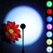 Seven-Color Sunset, Sunset Light, Adjustable Color, Internet Celebrity Colorful Sunset Lamp, Portable Floor Lamp, Atmosphere Lamp, Colorful Sunset, Sunset Lamp, Bedroom, Living Room, Portable Model, Multi-Scene Universal Model, Seven-Colorsunset Lamp - Colorful Sunset Lamp - View 7