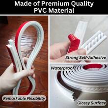 1m/39.37in Flexible Self-Adhesive Decorative Wall Trim, Vinyl Edge Molding Strip, Ceiling Decorative Line, Wall Edge Decorative Line, Peel And Stick Design, DIY Home Decor, Suitable For Cabinets And Mirror Frames - A - View 8