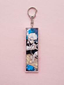 1Pc/4Pcs Kagurabachi Theme Acrylic Keychains, Featuring Character Vertical Illustrations And Battle Action Designs, Fashionable Bag Charm, Suitable For Back To School, Gift For Anime Fans, Exquisite Collection, All Seasons - Multicolor - View 9