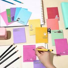 360 Sheets/12 Books Funny Line Sticky Notes, Humorous Cartoon Self-Adhesive Memo Pads, Colorful Office Colleague Gifts, Aesthetic Student Planner Notebook Stationery, School Essential, Halloween, Christmas Gift - one-size - View 1