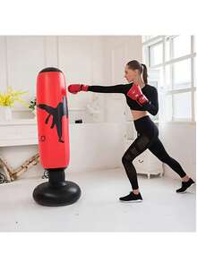 Adult Inflatable Punching Bag, Standing Boxing Training Sandbag, PVC Inflatable Combat Punching Target, With Foot Pump, Suitable For Home Fitness And Stress Relief - Multicolor - View 5