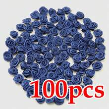 (100 Pieces/Bag) 1cm Handmade Rose Ribbon Mini Rose Wedding Dress Decoration, Hat DIY Accessories - Mixed Colors - View 15