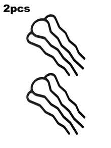 4/2/1pc 4-Prong U-Shaped Hair Bun Clips, Securely Hold Multiple Updo Hairstyles, Firm Grip, Suitable For Half-Up, Bun, Daily Wear, Holidays And Parties - Multicolor - View 10