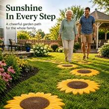 Reusable Sunflower & Snowflake Silicone Round Stepping Stone Mold - Garden Pathway & Lawn Decorative Stone Art Tool. Concrete Cement Mold For Casting Garden And Sidewalk Plastic Concrete Molds. - A - View 6