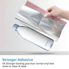 Self-Adhesive Anti-Splash Wall Tiles, Pink Gradient Long Subway Tiles, 2D Flat Self-Adhesive Wall Stickers, Glossy Waterproof Oil-Resistant Removable Mosaic Tile Stickers, Kitchen, Bathroom, RV, Laundry Room Wall Decor - Pink Large Size - View 6