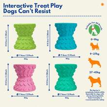 Deeow Interactive Dog Toy, Colorful Natural Rubber Geometric Chew Toy, Milk Scent, Treat Dispensing Puzzle Toy, Suitable For All Dog Breeds, No Batteries Required - Multicolor - View 5