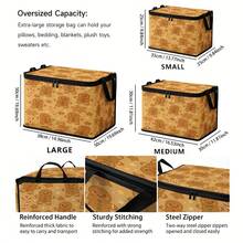 1pc Large Capacity Star-Shaped Lid Storage Box, Foldable Organizer Bin, Suitable For Blankets And Quilts, Equipped With Durable Zipper, Perfect Holiday Home Gift, Can Be Used For Under-Bed Storage. Storage Box With Lid, Organizer Bin With Lid, Extra Large Quilt Organizer, Storage Box With Lid, Storage Box, Storage Box With Lid, Storage Cabinet, Medicine Storage Box, Box-Style Storage, Storage Bin, Cabinet - Multicolor - View 2