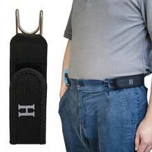 1Pc/2/4Pcs Invisible No-Buckle Elastic Polyester Belt, Tactical Metal Hook Belt, Adjustable Comfortable Invisible Design, Tighten Waist Without Buckle, Suitable For Daily Commute, Pants Waist Fixing, Men's Outdoor Tactical Accessory - Multicolor - View 2
