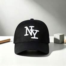 1pc Men's "NY" Print Adjustable Hat, UV Protection Sun Hat, Suitable For Hiking, Climbing, Travel - Multi-color - View 2