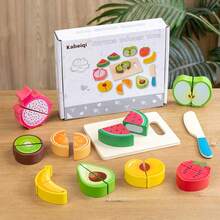 Wooden Pretend Play Simulation Food Fruit Cutting Vegetables Educational Toy For Boys And Girls - Multicolor - View 17