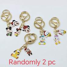 2pcs Disney Cartoon Mickey Minnie Donald Daisy Alloy Oil Drip Keychain Cute Bag Pendant Accessory Gift Exquisite - Multiple Styles - View 15